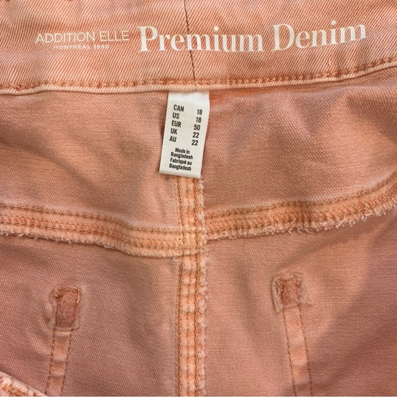 Addition Elle Pink Pastel Slim Leg Jeans - Picture 6 of 10